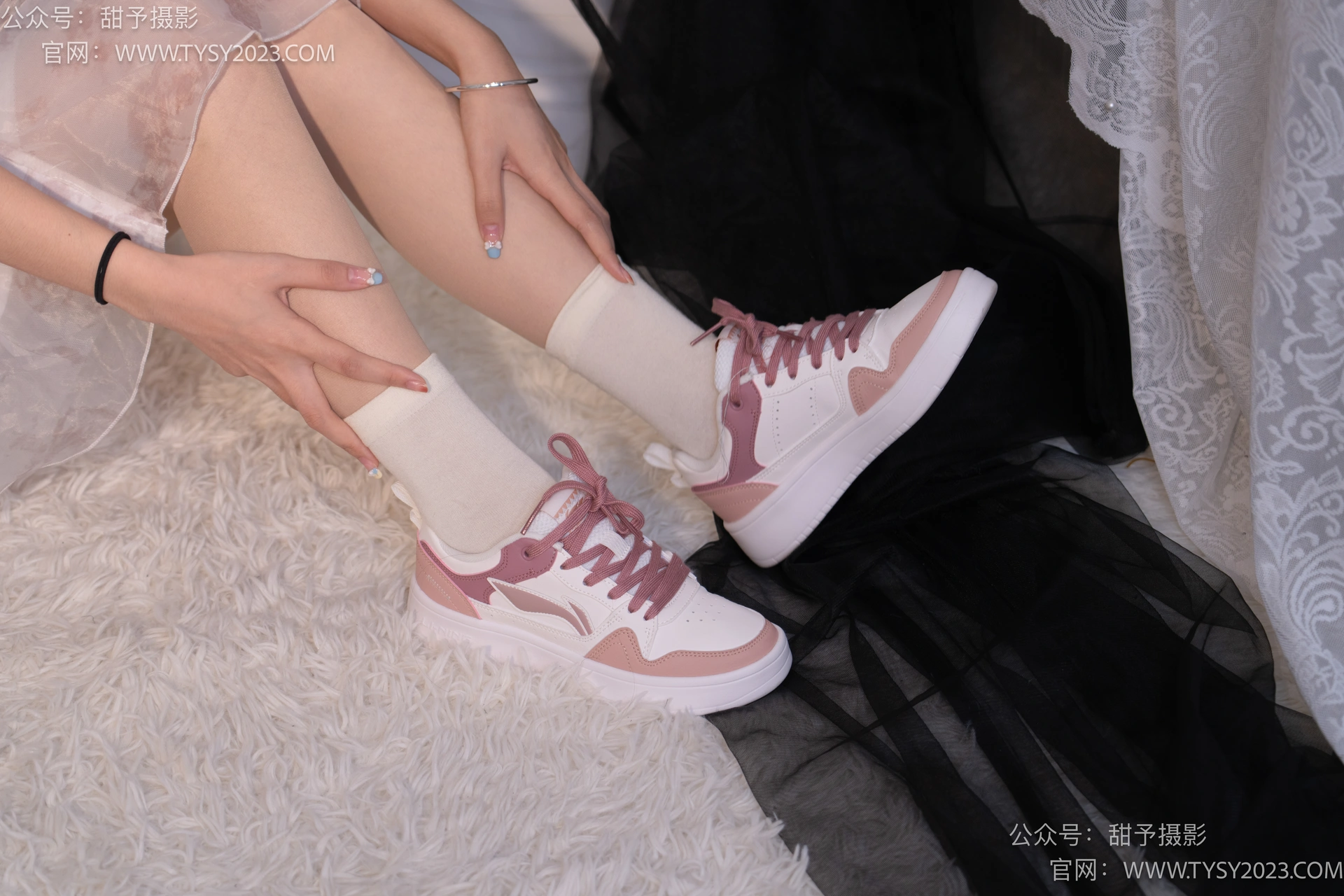 甜予摄影 NO.001 璇璇-板鞋、白棉袜、肉丝 2
